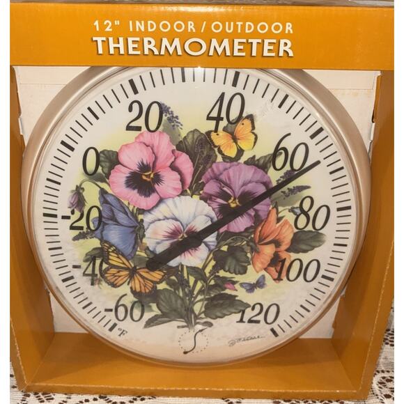 Springfield Thermometer Indoor Outdoor Vintage 2004 Oval Plastic JC Walden - Picture 2 of 6